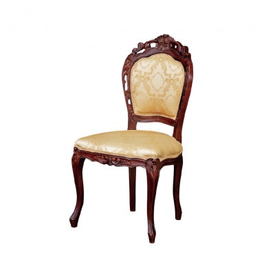 フランシスカチェア肘なし　ブラウン