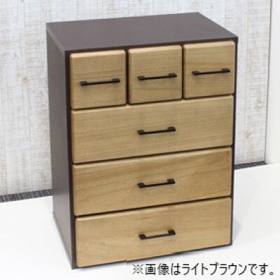 天然木自在チェスト6D　ホワイト