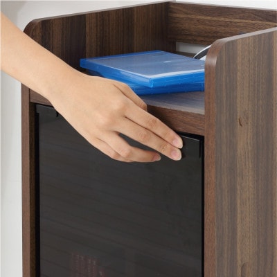 ゲーム機ラックキャスター付き　ブラウン