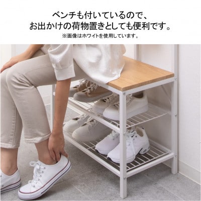 多機能ハンガーラック　ブラウン