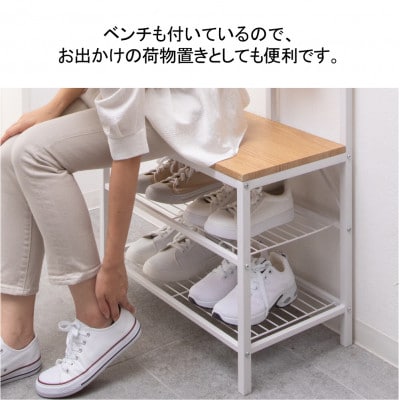 多機能ハンガーラック　ナチュラル