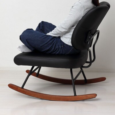 BLUE　黒 合成皮革 ロッキングチェア セポラロッキングチェア プレミアム ブラック | 和歌山県海南市