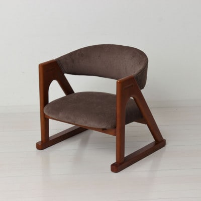 らくらく立ち上がり低座椅子　ブラウン