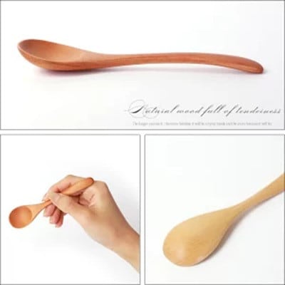 ティースプーン 食洗機対応 12.7cm 5本セット 木製 北欧風 紀州PROコート 白木