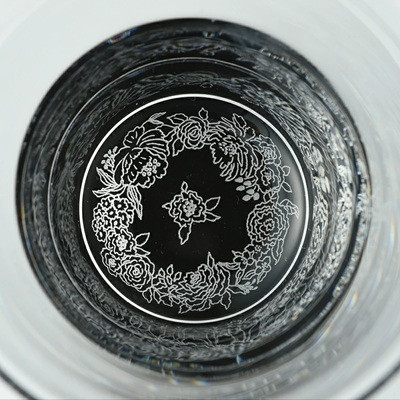 紀州塗り 【ぬりもん de Verr】 フリーグラス 「蒔絵/ボタニカル・銀」 210ml