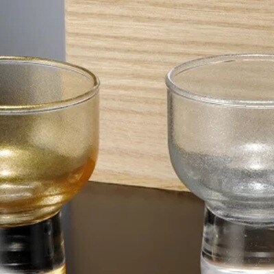 紀州塗り 【ぬりもん de Verre】 盃 「涼金・涼銀」ペアセット 70ml