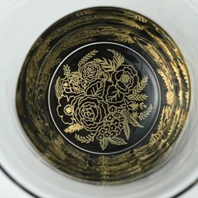 紀州塗り 【ぬりもん de Verr】 フリーグラス 「蒔絵/ボタニカル・金」 210ml
