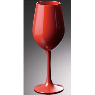 紀州塗り 【ぬりもん de Verre】 ワイングラス 「輝光/新精漆・赤」単品 330ml