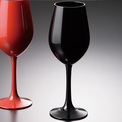 紀州塗り 【ぬりもん de Verre】 ワイングラス 「輝光/新精漆・黒」単品 330ml