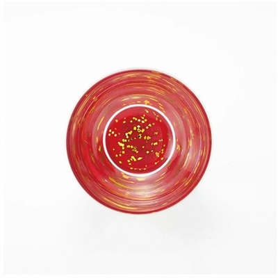 紀州塗り 【ぬりもん de Verre】 冷酒グラス きらり 単品 赤 100ml