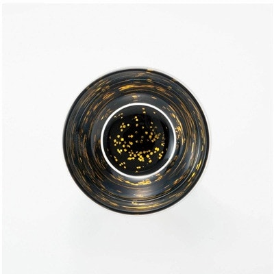 紀州塗り 【ぬりもん de Verre】 冷酒グラス きらり 単品 黒 100ml