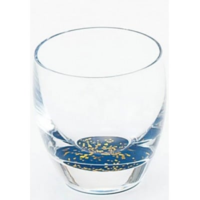 紀州塗り 【ぬりもん de Verre】 冷酒グラス きらり 単品 青 100ml