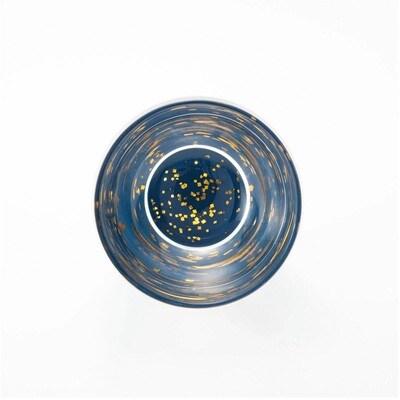 紀州塗り 【ぬりもん de Verre】 冷酒グラス きらり 単品 青 100ml