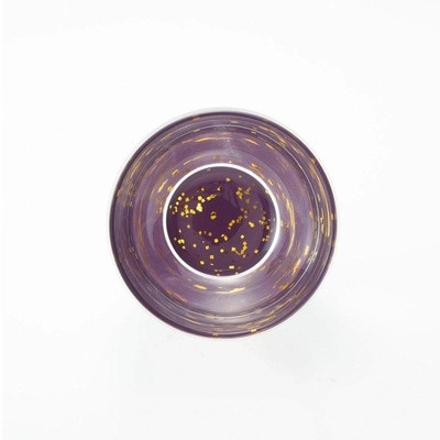 紀州塗り 【ぬりもん de Verre】 冷酒グラス きらり 単品 紫 100ml