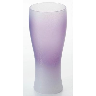 紀州塗り 【ぬりもん de Verre】 ビアグラス クールグラデーション 単品 紫 335ml