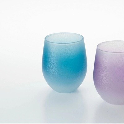 紀州塗り 【ぬりもん de Verre】フリーグラス クールグラデーション 青紫ペアセット 295m