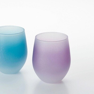 紀州塗り 【ぬりもん de Verre】フリーグラス クールグラデーション 青紫ペアセット 295m