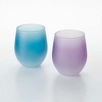 紀州塗り 【ぬりもん de Verre】 フリーグラス クールグラデーション 単品 青 295ml