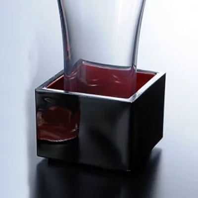 紀州塗り 【ぬりもん de Verre】 一口グラス マスセット(亀)黒 100ml