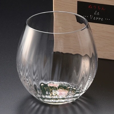 紀州塗り 【ぬりもん de Verre】タンブラーグラス 「蒔絵/百合・緑」木箱入り 380ml