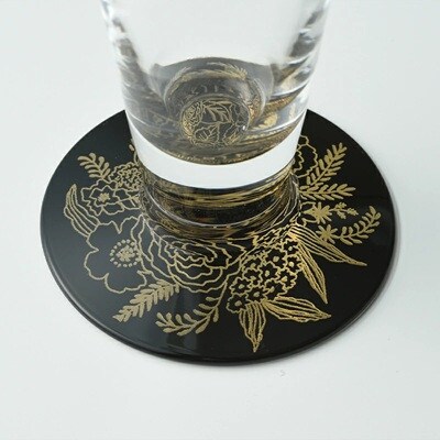 紀州塗り【ぬりもん de Verre】ピルスナーグラス「蒔絵/ボタニカル・金銀」ペアセット285ml