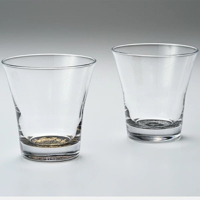 紀州塗り 【ぬりもん de Verre】フリーグラス「蒔絵/ボタニカル・金銀」ペアセット 210ml