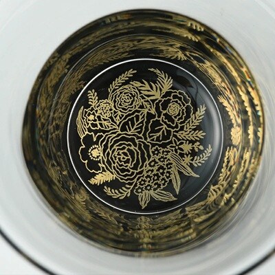 紀州塗り 【ぬりもん de Verre】フリーグラス「蒔絵/ボタニカル・金銀」ペアセット 210ml
