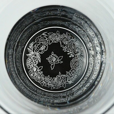 紀州塗り 【ぬりもん de Verre】フリーグラス「蒔絵/ボタニカル・金銀」ペアセット 210ml
