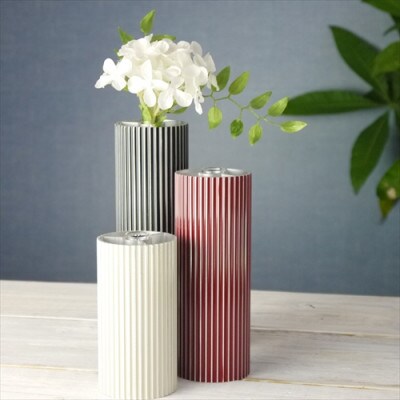 KISHU+のSHIMA M 黒 一輪挿し 花瓶 紀州漆器