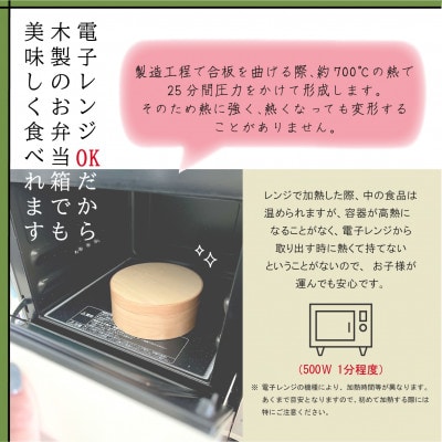 【野上工芸】わっぱ弁当箱「〇彩(ensai)」15cm(大)