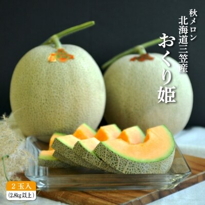 《2022年分受付中》北海道産 秋の赤肉メロン(2.5~2.8kg)【01004】