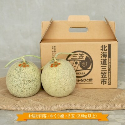 《2022年分受付中》北海道産 秋の赤肉メロン(2.5~2.8kg)【01004】