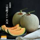 《2023年分受付中》大玉!とろける食感の北海道三笠メロン2玉入(3.2kg以上) 【01062】