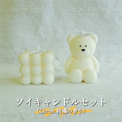 ソイキャンドルセット(Citrusの香り)≪配送時期:3月～6月、9月～12月≫【35002】