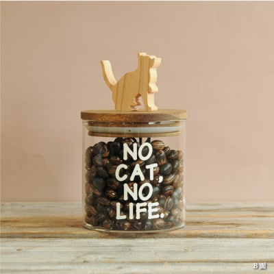 ガラスキャニスター　ねこ(1)/520ml【17048】