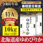 ★最短翌日発送★ 令和6年産北海道産ゆめぴりか10kg(5kg×2)【特Aランク】【1606306】