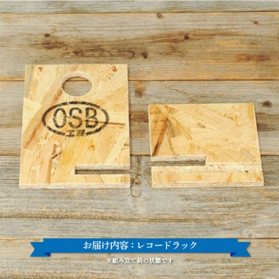 大工さん手作りの組み立てシリーズ《レコードラック》【43003】