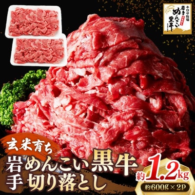 岩手めんこい黒牛 切り落とし 約1.2kg  国産 焼肉 牛丼 すき焼き 小分け 冷凍