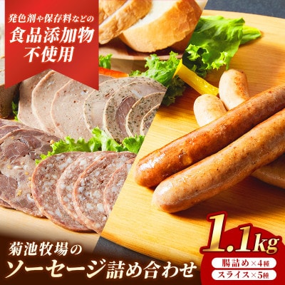 岩手町「菊池牧場のソーセージ」 詰め合わせ 1.1kg ソーセージ 牛肉 豚肉 セット おかず