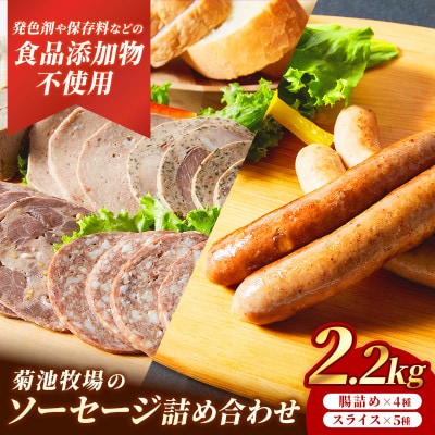 岩手町「菊池牧場のソーセージ」詰め合わせ2.2kg