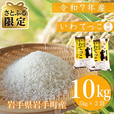 【さとふる限定】【先行受付】令和7年産岩手町産いわてっこ 精米　10kg