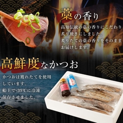 藁焼きかつおのたたき4節セット 2種の調味料(タレ・塩)付き 訳あり 鰹タタキ 魚介類加工品 冷凍