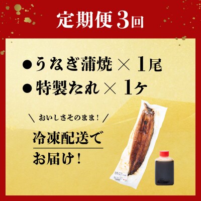 ヤマジュウ厳選!国産蒲焼き1尾【3回定期便】
