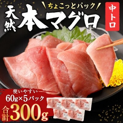 お刺身ちょこっとパック　天然本まぐろ中トロ5パック | ふるさと納税のお礼品