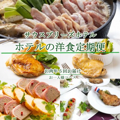 【ホテルメイドの洋食惣菜】お肉コース定期便!!年5回お届け【お一人様向け】