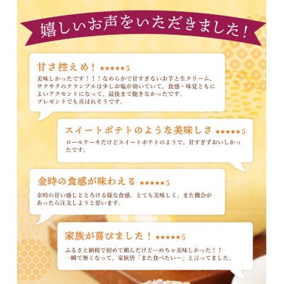 【グランプリ受賞!】西山金時スウィートポテトロール(ロールケーキ 2本セット)