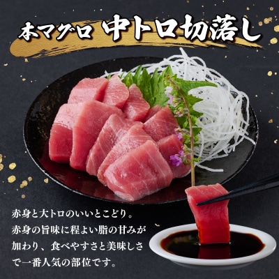 天然本まぐろ中トロ刺身と天然まぐろネギトロセット