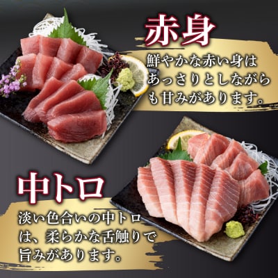 【天然まぐろ】 中トロ・赤身　柵 600gセット(100g×6pc)