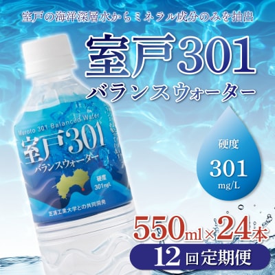 【定期便12回】室戸301バランスウォーター　550ml×24本入
