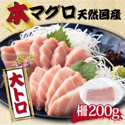 【漁師直送】天然本マグロ 大トロ 200g 国産 柵 13500